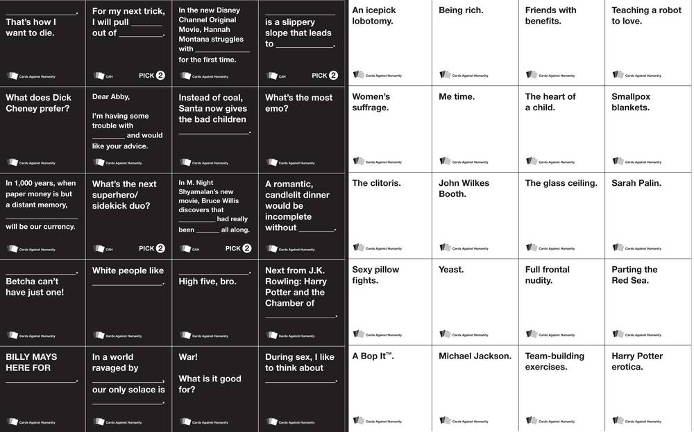 Cards against humanity pdf file