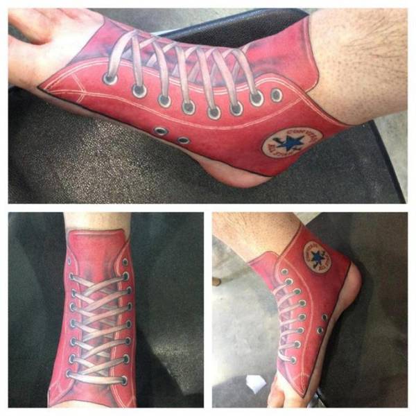 Man Foot Tattoo