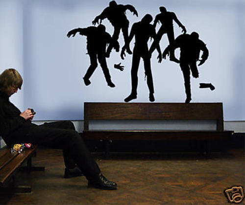 funny decals. Zombie apocalypse wall-decal