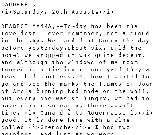 A page on the Distributed Proofreaders project advises people who are trying to find typos in scanned and OCR'ed texts to try DPCustomMono, a font 