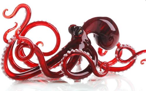 pictures of octopus. Glass octopus sculpture