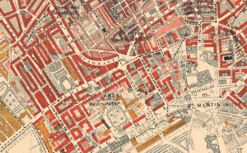 Map Of Victorian London. Victorian "poverty maps" of