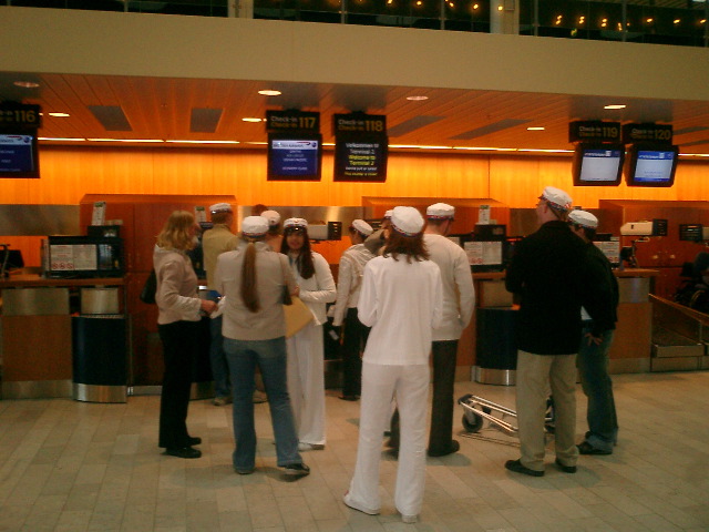 Graduating students, Copenhagen Airport