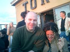 Greg Elin and Alice Taylor, Rooftop bar, Hotel Torni