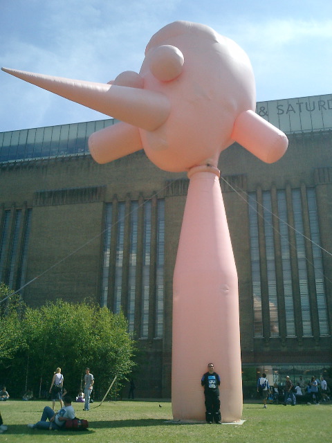 Me with inflatable at Tate Modern